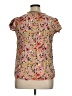 Evri 100% Rayon Floral Tan Short Sleeve Blouse Size 0X - photo 2