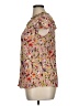 Evri 100% Rayon Floral Tan Short Sleeve Blouse Size 0X - photo 5
