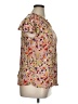 Evri 100% Rayon Floral Tan Short Sleeve Blouse Size 0X - photo 4