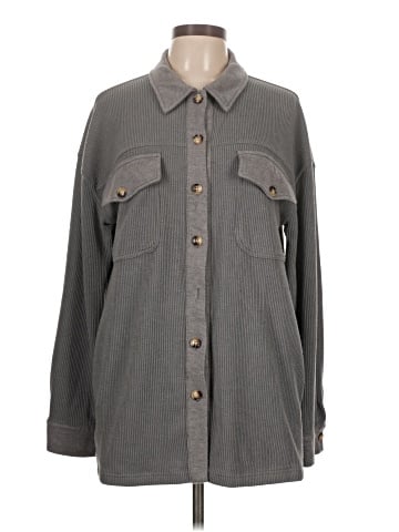 Hem & Thread Long Sleeve Button-Down Shirt (view 1)