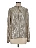 Ann Taylor LOFT 100% Polyester Metallic Silver Long Sleeve Blouse Size S - photo 1