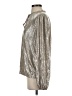 Ann Taylor LOFT 100% Polyester Metallic Silver Long Sleeve Blouse Size S - photo 5
