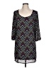 As U Wish 100% Polyester Chevron-herringbone Teal Casual Dress Size L - photo 1