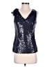 Etcetera Silver Sleeveless Blouse Size 2 - photo 1