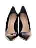 Loeffler Randall 100% Leather Metallic Black Purple Heels Size 7 1/2 - photo 2