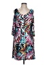 Connected Apparel Tropical Teal Casual Dress Size 10 - photo 1