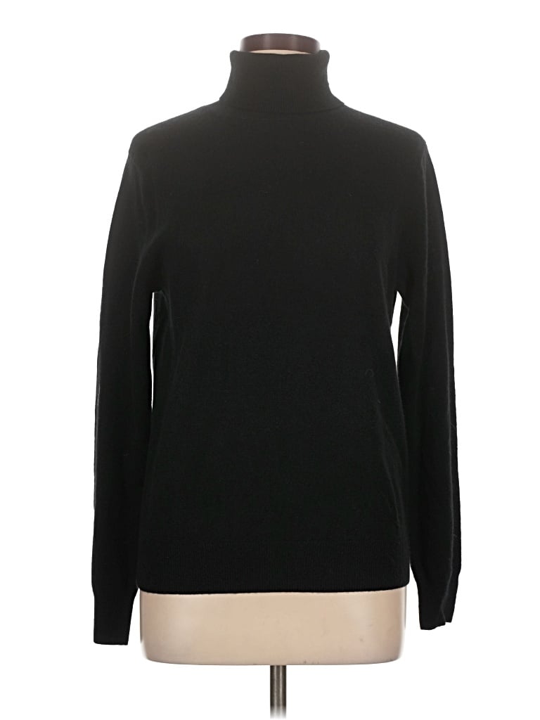 Pre-owned Amicale Cashmere Pullover Sweater In Black