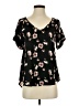 Sienna Sky 100% Polyester Black Short Sleeve Blouse Size S - photo 1
