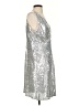 Kate Kasin Metallic Silver Cocktail Dress Size S - photo 4