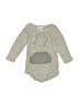 Petit Bateau Tweed Gray Long Sleeve Onesie 9-12 MO / 12 MO - photo 1