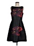 Taylor 100% Polyester Graphic Black Cocktail Dress Size 6 - photo 1