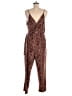 Express Animal Print Brown Jumpsuit Size L - photo 2