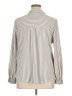 C&C California Stripes Ivory Long Sleeve Blouse Size XL - photo 2