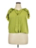 Shein Curve 100% Polyester Green Sleeveless Blouse Size 0X - photo 1
