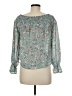 Wild Blue 100% Polyester Teal 3/4 Sleeve Blouse Size M - photo 2