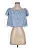 Express Blue Short Sleeve Blouse Size S - photo 1
