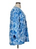 Cathy Daniels 100% Cotton Blue 3/4 Sleeve Blouse Size 1X - photo 4