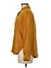 Knox Rose 100% Rayon Solid Gold Long Sleeve Button-Down Shirt Size M - photo 5