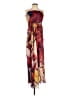 Assorted Brands 100% Polyester Print Burgundy Red Cocktail Dress Size M - photo 1