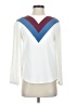 Stella McCartney Color Block Ivory White Long Sleeve Top Size EU (IT) 36 / US 0 - photo 1