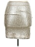 Forever 21 Plus 100% Polyester Metallic Silver Faux Leather Skirt Size 3X Plus - photo 1