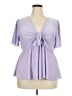 Shein Curve Purple Short Sleeve Blouse Size 4X - photo 1