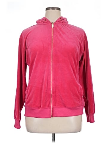 White Mark Zip Up Hoodie (view 1)
