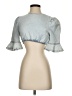 WeWoreWhat Blue Short Sleeve Blouse Size XS - photo 1