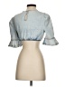 WeWoreWhat Blue Short Sleeve Blouse Size XS - photo 2