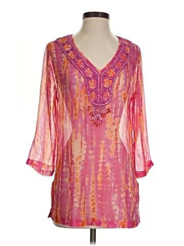Black Label by Chico's 3/4 Sleeve Blouse (view 1)