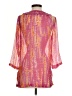 Black Label by Chico's 100% Polyester Pink 3/4 Sleeve Blouse Size 00 - photo 2