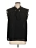 Pleione 100% Polyester Black Sleeveless Blouse Size M - photo 1