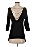 Cache Solid Black 3/4 Sleeve Top Size XS - photo 2