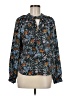 Aqua 100% Polyester Blue Long Sleeve Blouse Size M - photo 1