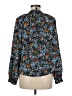 Aqua 100% Polyester Blue Long Sleeve Blouse Size M - photo 2