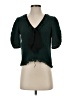 Zara TRF 100% Polyester Green 3/4 Sleeve Blouse Size XS - photo 1
