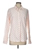 Garnet Hill 100% Cotton Polka Dots Pink Long Sleeve Blouse Size 12 - photo 1