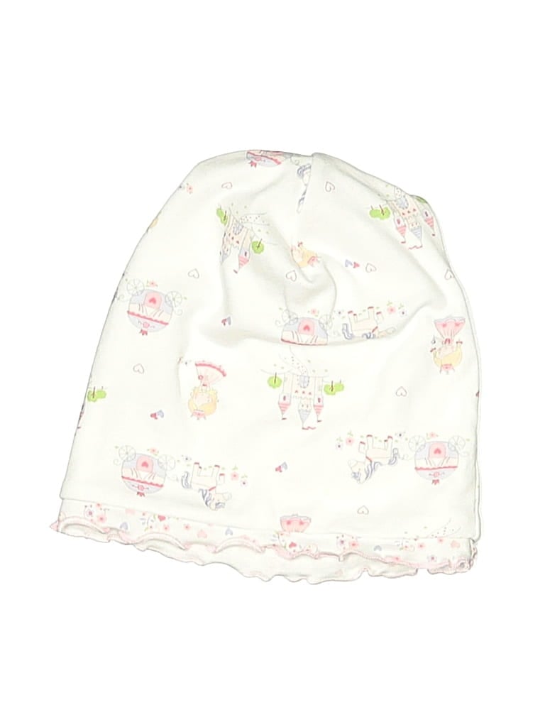 Pre-owned Kissy Kissy Kids' Beanie Hat In White