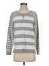 Crown & Ivy Stripes Gray Silver Pullover Sweater Size S - photo 1