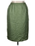 Papell 100% Silk Solid Green Silk Skirt Size 16 Petite - photo 1