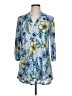 Unbranded Floral Blue 3/4 Sleeve Blouse Size L - photo 1