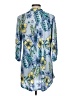 Unbranded Floral Blue 3/4 Sleeve Blouse Size L - photo 2