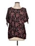 MICHAEL Michael Kors Burgundy Short Sleeve Blouse Size L - photo 1