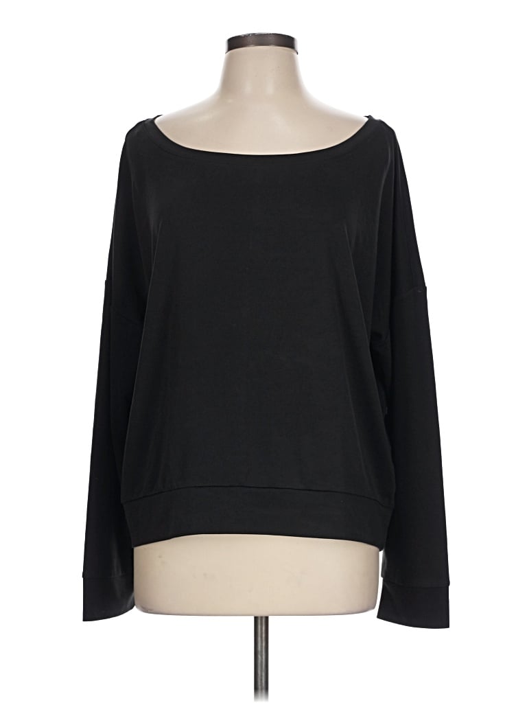 Pre-owned Fabletics 3/4 Sleeve T-shirt In Black