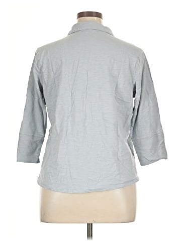 Gloria Vanderbilt 3/4 Sleeve Button-Down Shirt (view 2)