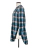Akemi + Kin Plaid Teal Long Sleeve Blouse Size XS - photo 5