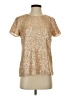 French Connection Gold Short Sleeve Top Size 4 - photo 1