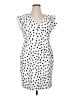 DKNY Polka Dots White Casual Dress Size 16 - photo 1