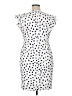 DKNY Polka Dots White Casual Dress Size 16 - photo 2