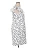 DKNY Polka Dots White Casual Dress Size 16 - photo 4
